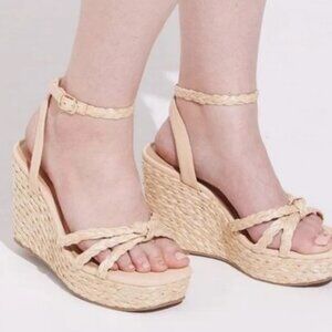 NWT torrid strappy raffia espadrille wedge heel | sz 11.5 WW